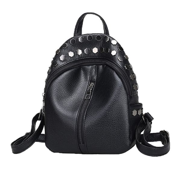 

women backpack girls knapsack school bags teenagers rucksack mini rivet bag travel backpack mochilas feminina #zer
