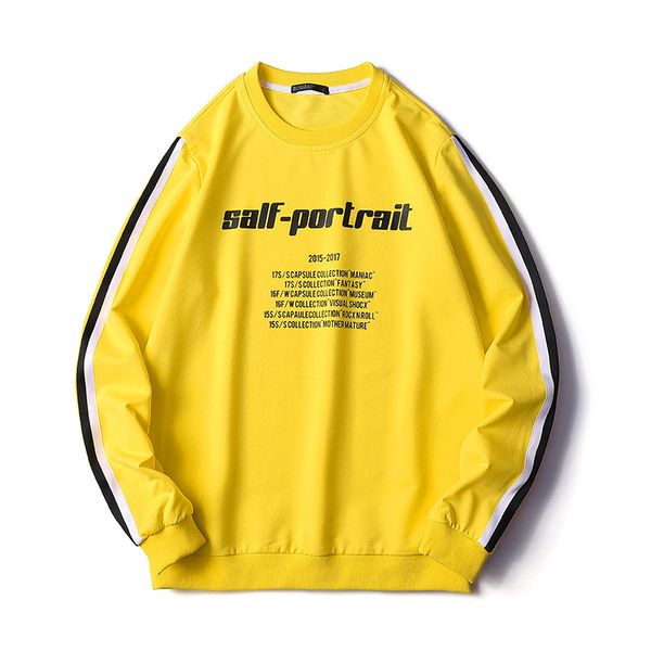 

мужская дизайнерская толстовка с капюшоном свободный свитер мужской прилив бренд сезон повседневная одежда свитер молодежная футболка с длин, Black