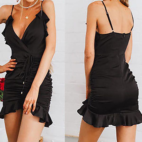 

women summer sleeveless solid evening party mini dress women dress elegant summer dress#y, Black;gray