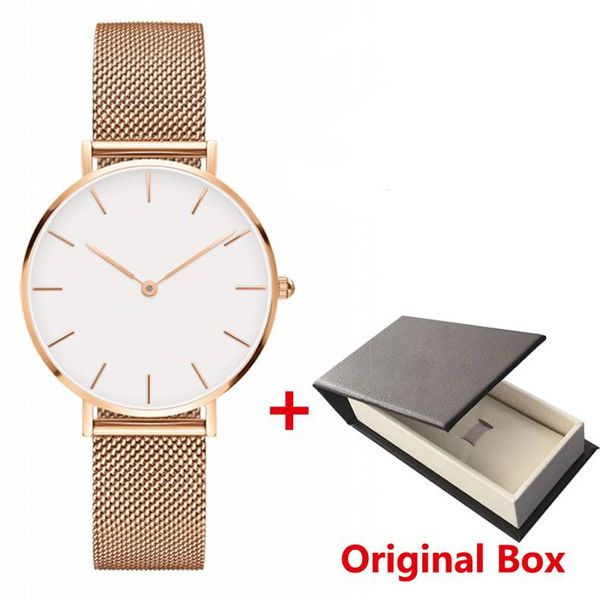 

new fashion 32mm women watches 40mm men watches girls steel strip watch luxury quartz watch clock relogio feminino montre femme, Slivery;brown