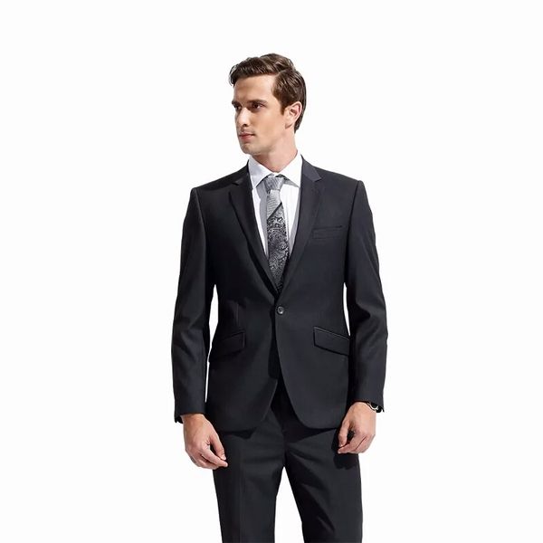 

slim fit мужские костюмы на свадьбу черный жених смокинг мужские костюмы деловой пиджак жених жакет 2 шт. (пальто + брюки) костюм homme, Black;gray