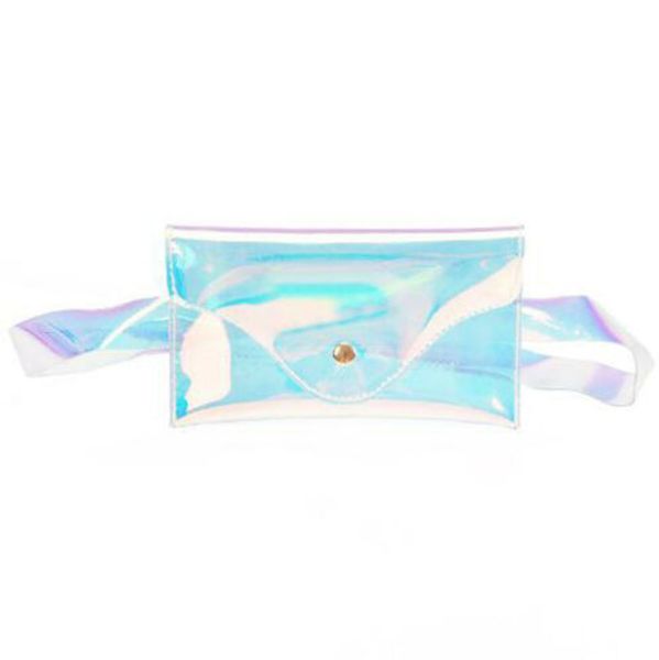 

women transparent laser waist bag fanny pack jelly chest bag summer handbag