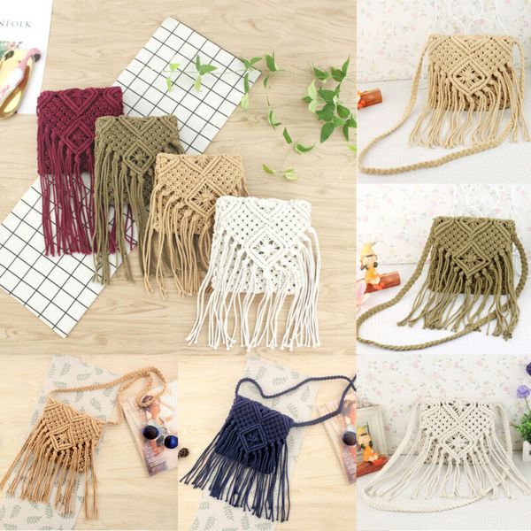 

2019 новые горячие женщины vintage handwoven кисточкой ротанг сумки на ремне сумки кошелек сумка messenger hobo сумка cross body