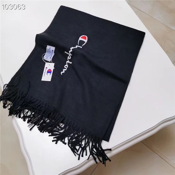 

popular fashion classic alphabet knitted wool shawls for men and women autumn and winter comfort men 2019 promotion scarf wholesale, Blue;gray