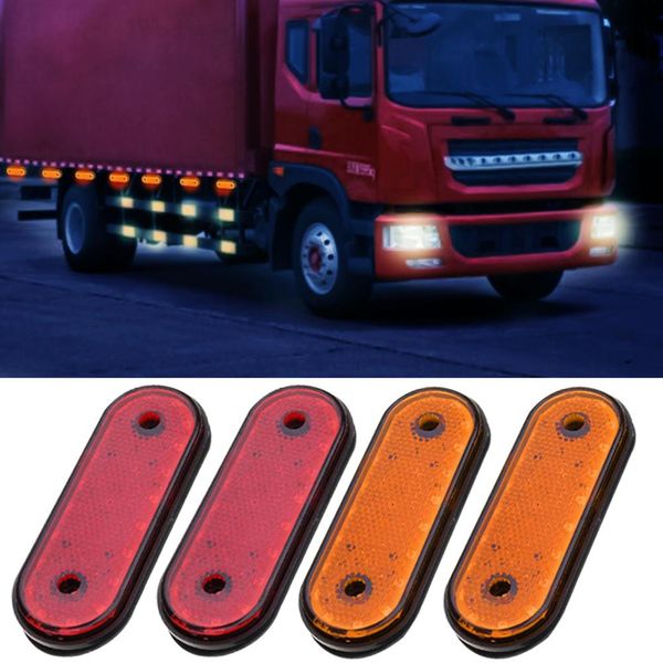 

5pcs 24v trailer truck waterproof 20 led side rear signal lamp marker light car accessories reflective strips