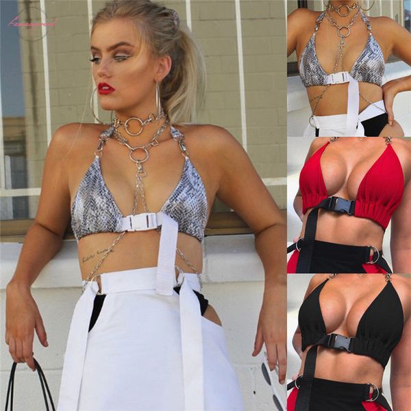 

горячие женщины повседневная твердая дамы передняя пряжка bralette bralet бюстгальтер бюстье crop top выдалбливают без ведущего tank один ра, White