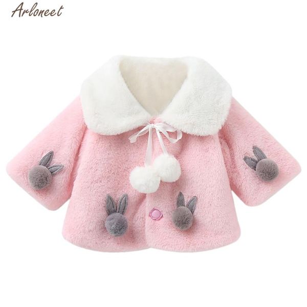 

arloneet clothes winter coat kids girls cute cartoon coat jacket 2020 pink /white cotton warm outerwear, Blue;gray
