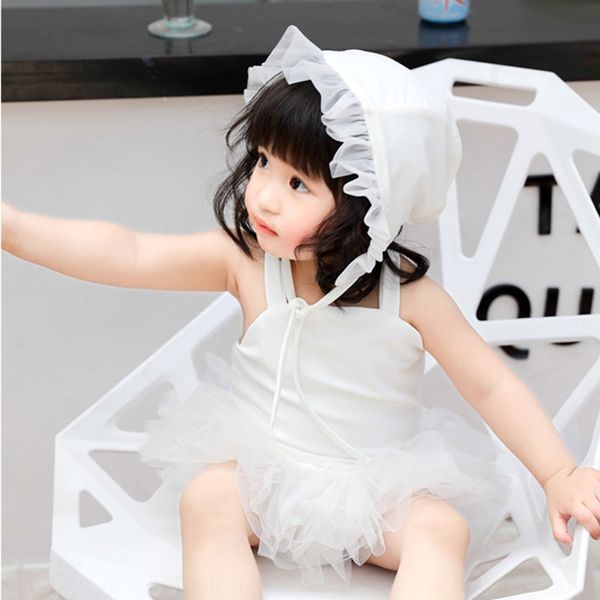 

2019 baby princess dress swimsuit baby swimsuit girl one-piece little princess skirt angel wings, White;black