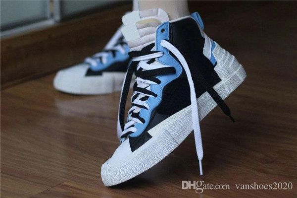 

sacai x blazers overlapping design avant-garde trail joker shoes mens sacai toki slip casual sports shoes