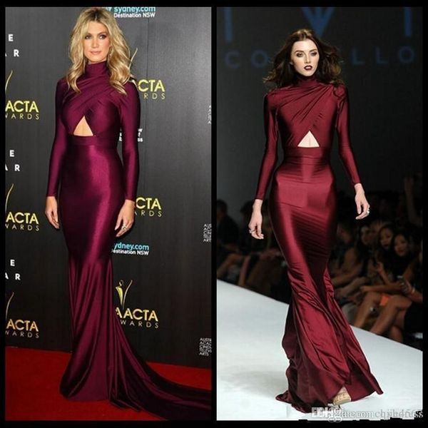 

2020 новый майкл костелло с длинным рукавом вечерние платья бордовый высокая шея плюс размер платья выпускного вечера русалка стиль vestidos, Black