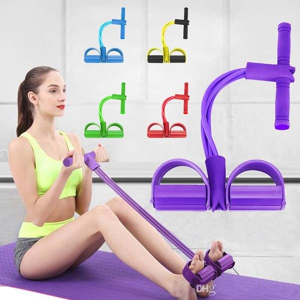 

exercise resistance bands pedal exerciser puller fitness equipments yoga gym home workout elastic band rubber pull rope