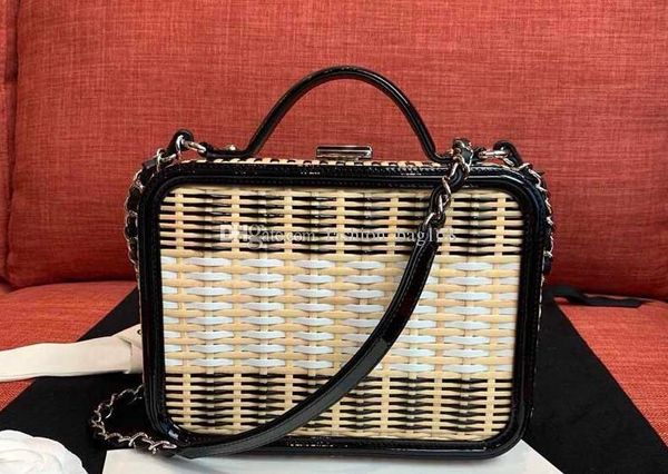 

2018 горячие продаем модельер женщин сумки lady вечерние сумки из ротанга weave box сумки цепь crossbody totel сумка двухцветный мешки плеча