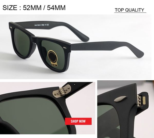 

wholesale new arrival vintage square 52mm 54mm women sunglasses uv400 designer brand orignal retro glass lens sun glasses 2140 gafas, White;black