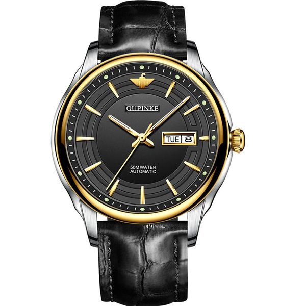 

кожаная классическая механическая автоматическая продажа мода наручные бизнес брендовые часы золото популярное платье повседневные мужские н, Black;gray