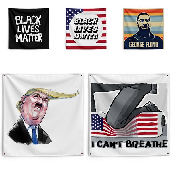 

150*150cm i cant breathe blanket george floyd printing tapestry black lives matter household wall banner #qa11637