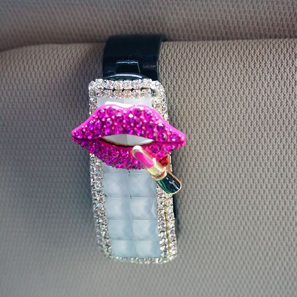 

car sun visor glasses holder sunglasses clip eyeglass rack auto accessories interior decoration diamond sunshade board clips 1pc