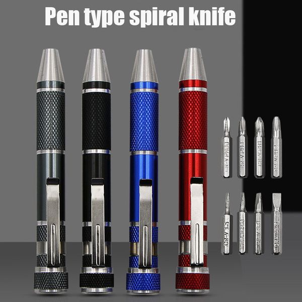 

8 in 1 aluminum alloy portable precision pencil magnetic screwdriver set screwdriver repair tool kit j99store
