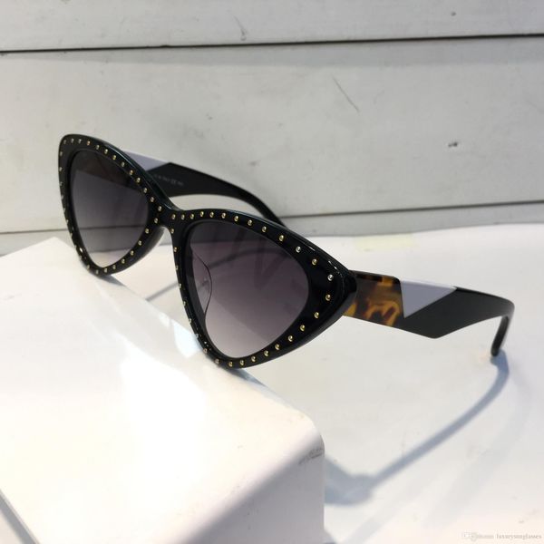 

luxury 0323 солнцезащитные очки для женщин мода дизайн популярные очаровательная кошачий глаз солнцезащитные очки верхнего качества защита о, White;black