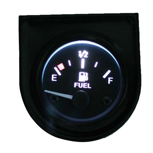 

car racing 52mm black single oil gauge with refueling pattern led lights