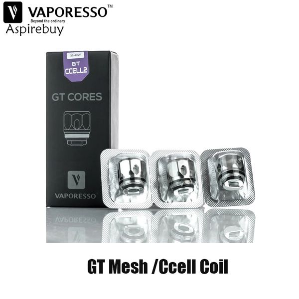 

Аутентичные Vaporesso GT Mesh Coil 0.18ohm GT CCELL Ядро 0.5ohm Vaporesso GT CCELL 2 CORE Для мститель Kit и NRG Tank