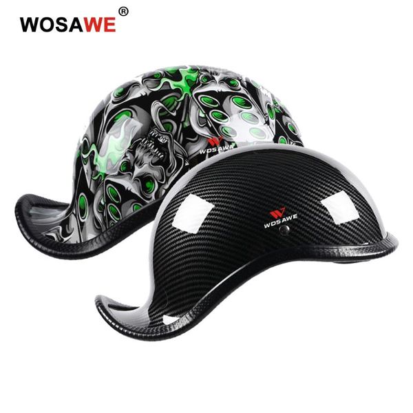 

wosawe new motorcycle helmet open face retro motorbike half helmet abs fashion personality scooter racing off road helmets
