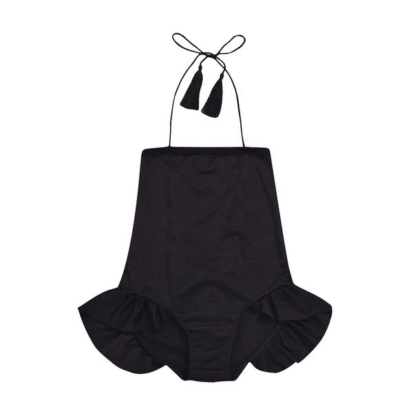 

telotuny 2020 children kids girls sleeveless suspender bikini beach one piece swimsuit baby swimwear infant fashion 2-6y, White