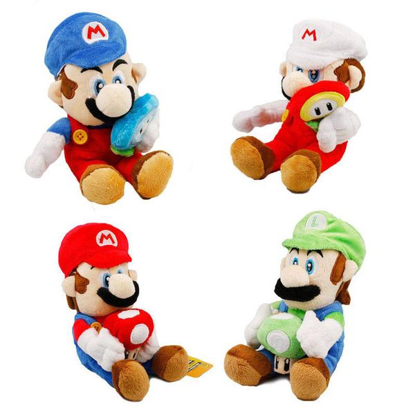 

2019 новое поступление 4 стиля mario mushroom плюшевые игрушки luigi mushrooms 18 см super mario bros плюшевые дети super mario bros игры иг