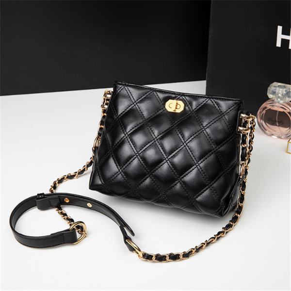 

стеганые искусственная кожа crossbody сумки для женщин 2020 небольшой алмаз решетки плеча сумка мода цепи сумки и кошельки