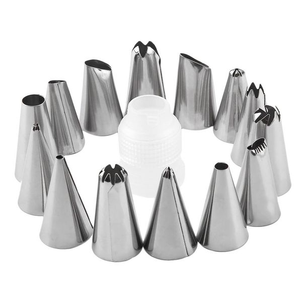

practical 16pcs/set diy 31cm length silicone ice piping cream pastry bag cake decorating squeeze cream cake baking tools other bakeware