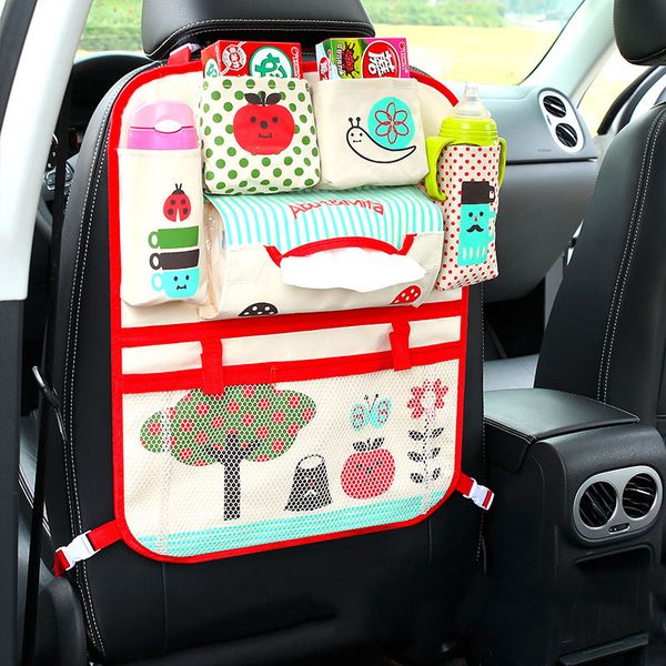 

cartoon cute car back seat storage hang bag organizer multi-pocket baby kids car seat hanging pouch