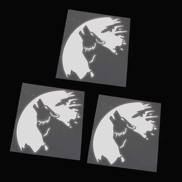 

3x car bumper window warning vinyl decal removable reflective sticker white