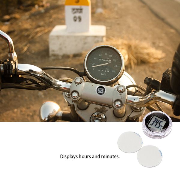

mini waterproof motorcycle digital clock and thermometer celsius stick-on motorbike mount digital thermometer moto accessories