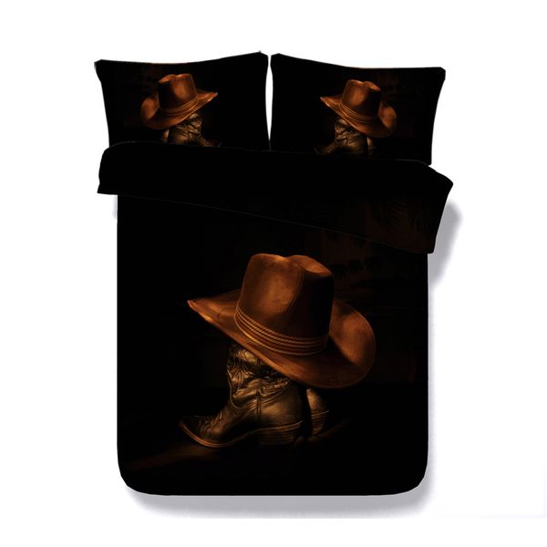 Cowboy Hat And Cowgirl Leather Boots Duvet Cover Set Bedding Set