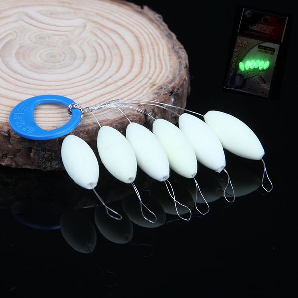 

30pcs (6 in 1) luminous fishing float oval seven-star float foam carp fishing tackle accessory 5packs 6 in 1 fu021