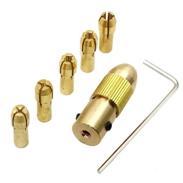 

0.5-3mm nozzle copper fixture micro clamp mini fixing device table bit drill chuck set durable tool motor shaft electric