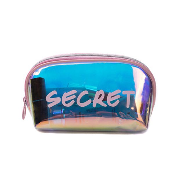 

womens fashion clutch laser letters print cosmetic bag girls travel storage bags for school&party in perspective 2019 new luxry