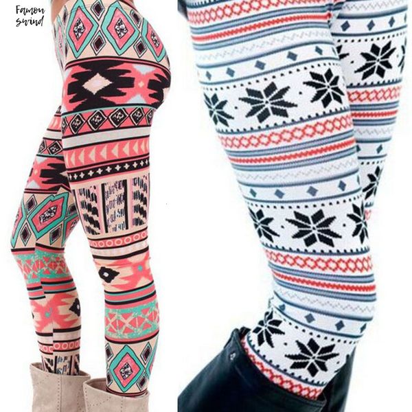 

брюки 24colors снег elk гетры женщины lady повседневный эластичность тощего printed эластичный повседневный рождество леггинсы плюс размер 4, Black