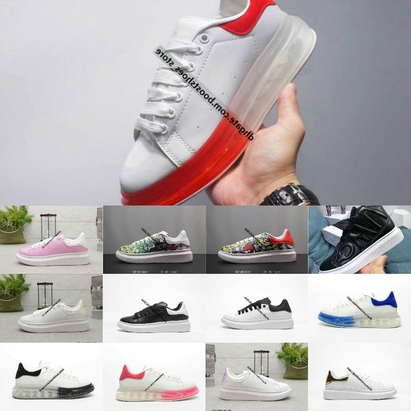 

2020 new luxury designer shoes white black leather casual shoes girl women men pink gold red comfortable tn flat sneakers 36~44