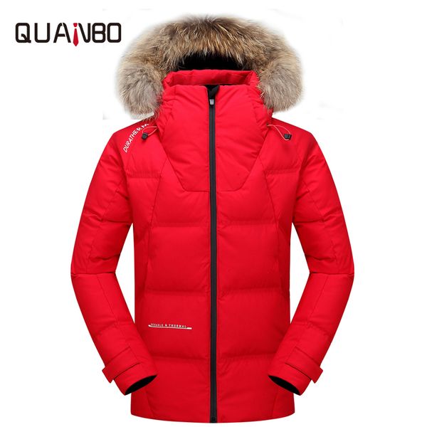 

men winter coat thick warm fashion outdoor men's down jacket multi-pocket design windproof waterproof for jackets, Black