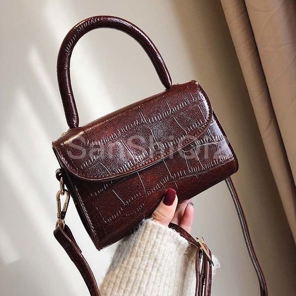 

stone pattern pu leather crossbody bags for women 2019 mini shoulder messenger bag female travel handbags and purses