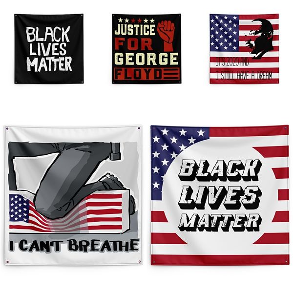 

its 2020 and i have a dream george floyd printing tapestry black lives matter household wall banner 150*150cm #qa92664