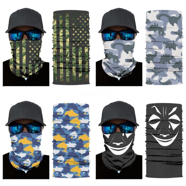 

outdoor cycling maks sun protection face mouth er hiking magic skull scarf with mask filter headwear bicycle bandana cca12104 30pcs#512, Blue;black