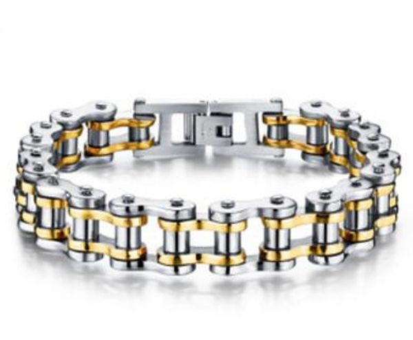 

bracelet titanium steel men's bracelet rock personality motorcycle chain lovely bangles fashion jewelry gift for love, Black