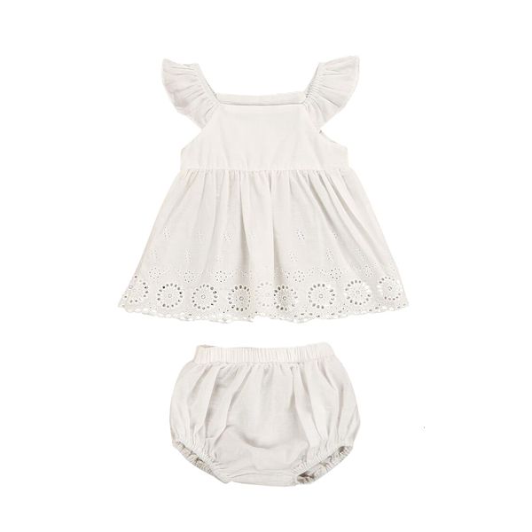 

pudcoco 2pcs новорожденных младенцев одежда для девочек хлопка белое платье шорты брюки костюмы 0-24months, Red;yellow