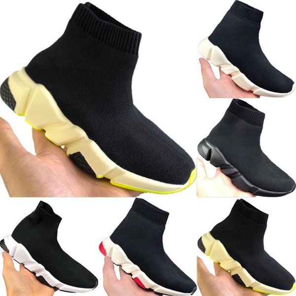 

2020 детский скоростной участок вязать высокий верх дышащая спортивные носки сапоги оригиналов дети скорость буфера резиновые тренер обувь, Black