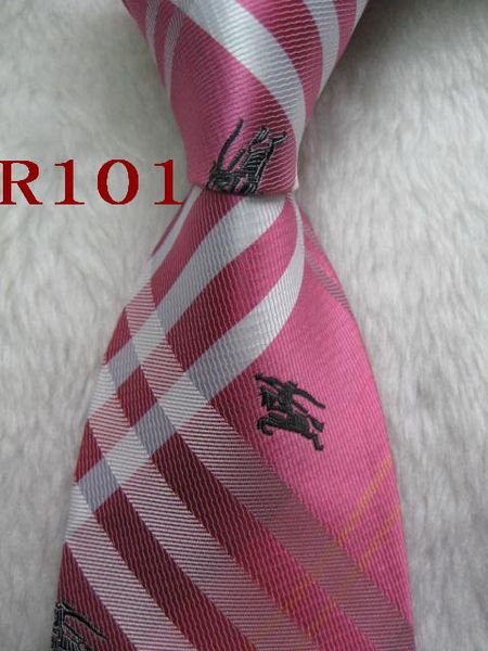 

R101 # 100% Шелковый жаккардовый плетеный мужской галстук ручной работы