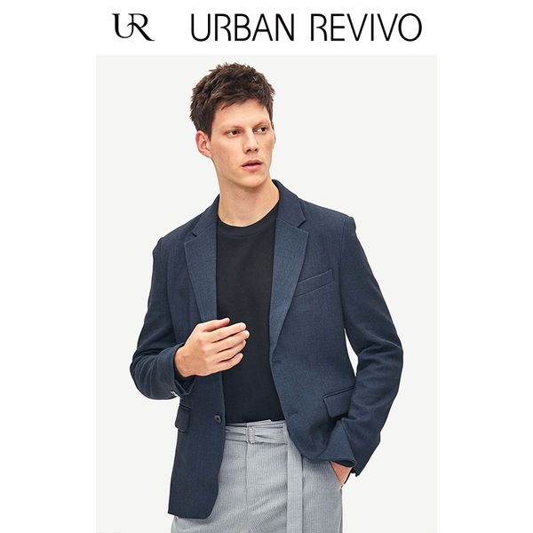 

2019 spring new men's button detailing collared suit mg02s1cn2002, White;black