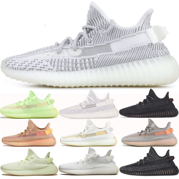 

men women running shoes black 3m reflective glow static clay true form hyperspace cream white butter trainers sports sneaker size 36-47