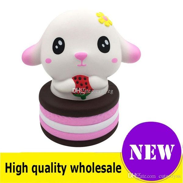 

squishy dog cake jumbo slow rising soft oversize phone squeeze toys pendant anti stress kid cartoon toy decompression toy