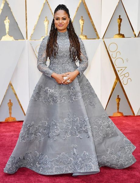 2020 Neue Oscars: Elie Saab-Abendkleider für den roten Teppich, Stehkragen, lange Ärmel, Ballkleid, Abendkleider, Partykleider 078